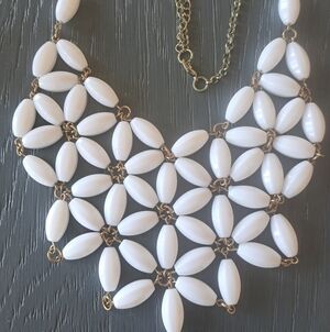White Floral Necklace